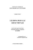 Lãi trong pháp luật dân sự việt nam