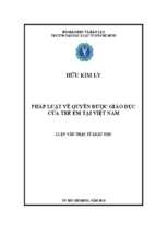 Pháp luật về quyền được giáo dục trẻ em ở việt nam