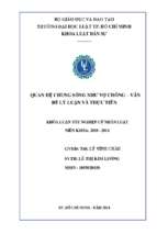 Quan hệ chung sống như vợ chồng   vấn đề lý luận và thực tiễn