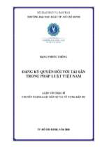 đăng ký quyền đối với tài sản trong pháp luật việt nam