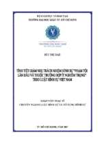 Tình tiết giảm nhẹ trách nhiệm hình sự  phạm tội lần đầu và thuộc trường hợp ít nghiêm trọng  theo luật hình sự việt nam