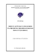 Nhiệm vụ, quyền hạn và trách nhiệm của viện trưởng việm kiểm sát nhân dân trong tố tụng hình sự