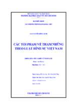 Các tội phạm về tham nhũng theo luật hình sự việt nam