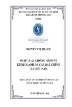 Pháp luật chống hành vi kinh doanh đa cấp bất chính tại việt nam