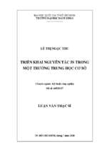 Triển khai nguyên tắc 5s trong một trường trung học cơ sở