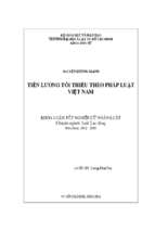 Tiền lương tối thiểu theo pháp luật việt nam