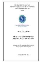 Pháp luật về bồi thường khi nhà nước thu hồi đất