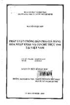 Pháp luật chống bán phá giá hàng hóa nhập khẩu và cơ chế thực thi tại việt nam