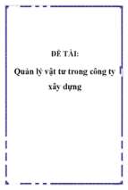 Phân tích thiết kế hệ thống   quản lý vật tư trong công ty xây dựng