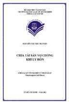 Chia tài sản vợ chồng khi ly hôn
