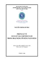 Pháp luật về đăng ký giao dịch bảo đảm trong hoạt động tín dụng ngân hàng