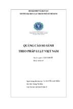 Quảng cáo so sánh trong pháp luật cạnh tranh việt nam thực trạng và hướng hoàn thiện