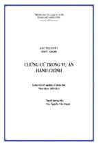 Chứng cứ trong vụ án hành chính