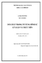 đối chất trong tố tụng hình sự. lý luận và thực tiễn