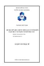 Dự báo dữ liệu chuỗi thời gian có tính hỗn loạn dựa vào mạng nơ ron học sâu