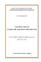 Văn hóa ứng xử của hoàng đế   phật hoàng trần nhân tông    