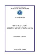 địa vị pháp lý của hội đồng xét xử sơ thẩm dân sự