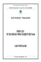 Pháp luật về thu hồi đất nông nghiệp ở việt nam