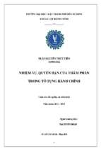 Nhiệm vụ, quyền hạn của thẩm phán trong tố tụng hành chính