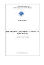 Phê chuẩn của viện kiểm sát trong tố tụng hình sự việt nam