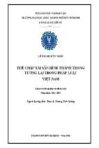 Thế chấp tài sản hình thành trong tương lai trong pháp luật việt nam