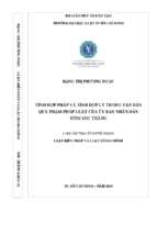 Tính hợp pháp và tính hợp lý trong văn bản quy phạm pháp luật của ủy ban nhân dân tỉnh sóc trăng