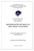 Chế định nguyên thủ quốc gia. thực trạng và giải pháp