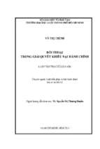 đối thoại trong giải quyết khiếu nại hành chính