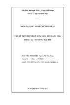 Vấn đề thực hiện hợp đồng mua bán hàng hóa theo luật thương mại 2005