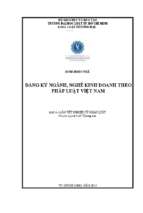 đăng kí ngành, nghề kinh doanh theo pháp luật việt nam