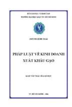 Pháp luật về kinh doanh xuất khẩu gạo