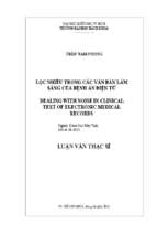Dealing with noise in clinical text of electronic medical records