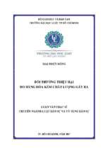 Bồi thường thiệt hại do hàng hoá kém chất lượng gây ra