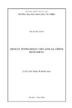 Luận văn thạc sĩ định lý wong rosay cho ánh xạ chỉnh hình riêng