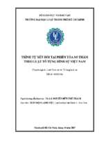 Trình tự xét hỏi tại phiên tòa sơ thẩm theo luật tố tụng hình sự việt nam