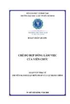 Chế độ hợp đồng làm việc của viên chức