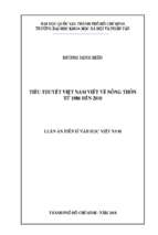 Tiểu thuyết việt nam viết về nông thôn từ 1986 đến 2010    