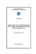 Phòng ngừa các tội xâm phạm sở hữu có tính chất chiếm đoạt trên địa bàn tỉnh gia lai