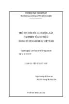 Thủ tục xét hỏi và tranh luận tại phiên tòa sơ thẩm trong tố tụng hình sự việt nam