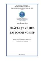 Pháp luật về mua lại doanh nghiệp