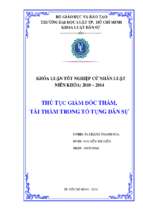 Thủ tục giám đốc thẩm, tái thẩm trong tố tụng dân sự