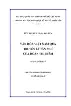 Văn hóa việt nam qua truyền kỳ tân phả của đoàn thị điểm    