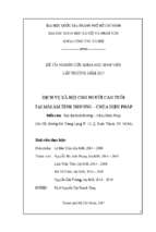 Dịch vụ xã hội cho người cao tuổi tại mái ấm tình thương – chùa diệu pháp (số 188, đường nơ trang long, p. 13, q. bình thạnh, tp. hcm)    