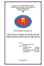 Cộng đồng người hoa tại huyện di linh, tỉnh lâm đồng thông qua tư liệu bia mộ    