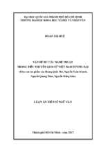 Vấn đề hư cấu nghệ thuật trong tiểu thuyết lịch sử việt nam đương đại (khảo sát tác phẩm của hoàng quốc thái, nguyễn xuân khánh, nguyễn quang thân, nguyễn mộng giác)    