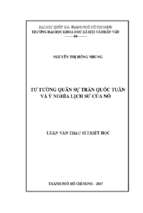 Tư tưởng quân sự trần quốc tuấn và ý nghĩa lịch sử của nó    