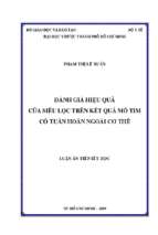 đánh giá hiệu quả của siêu lọc trên kết quả mổ tim có tuần hoàn ngoài cơ thể