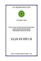 Liên kết giữa hộ nông dân với doanh nghiệp trong kinh doanh nông nghiệp trên địa bàn thành phố hà nội (1)