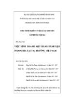 Việc kinh doanh mặt hàng bánh kẹo indonesia tại thị trường thành phố hồ chí minh    