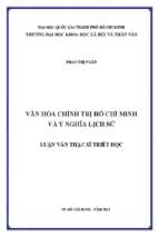 Văn hóa chính trị hồ chí minh và ý nghĩa lịch sử    